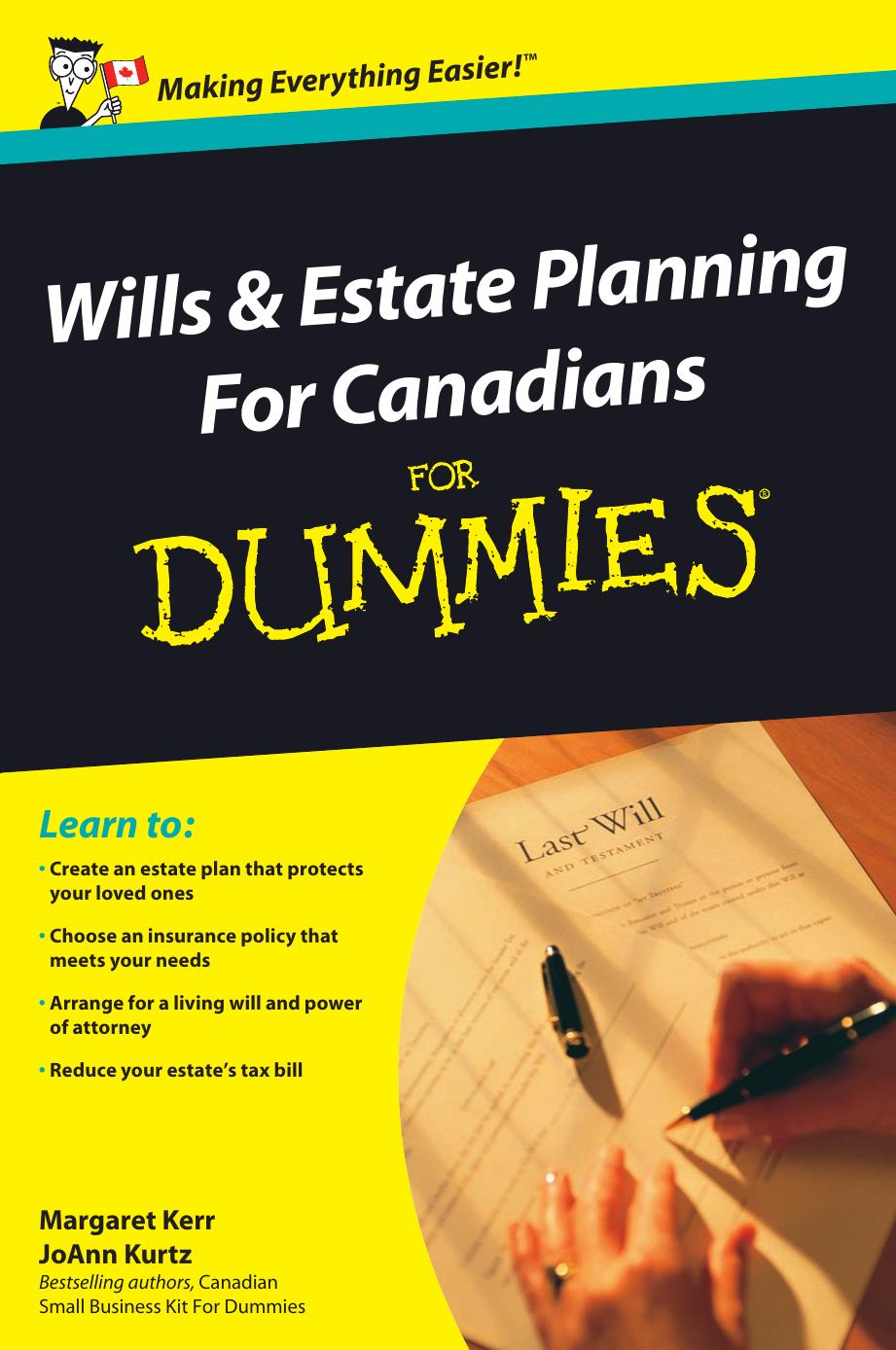 Wills and Estate Planning for Canadians for Dummies