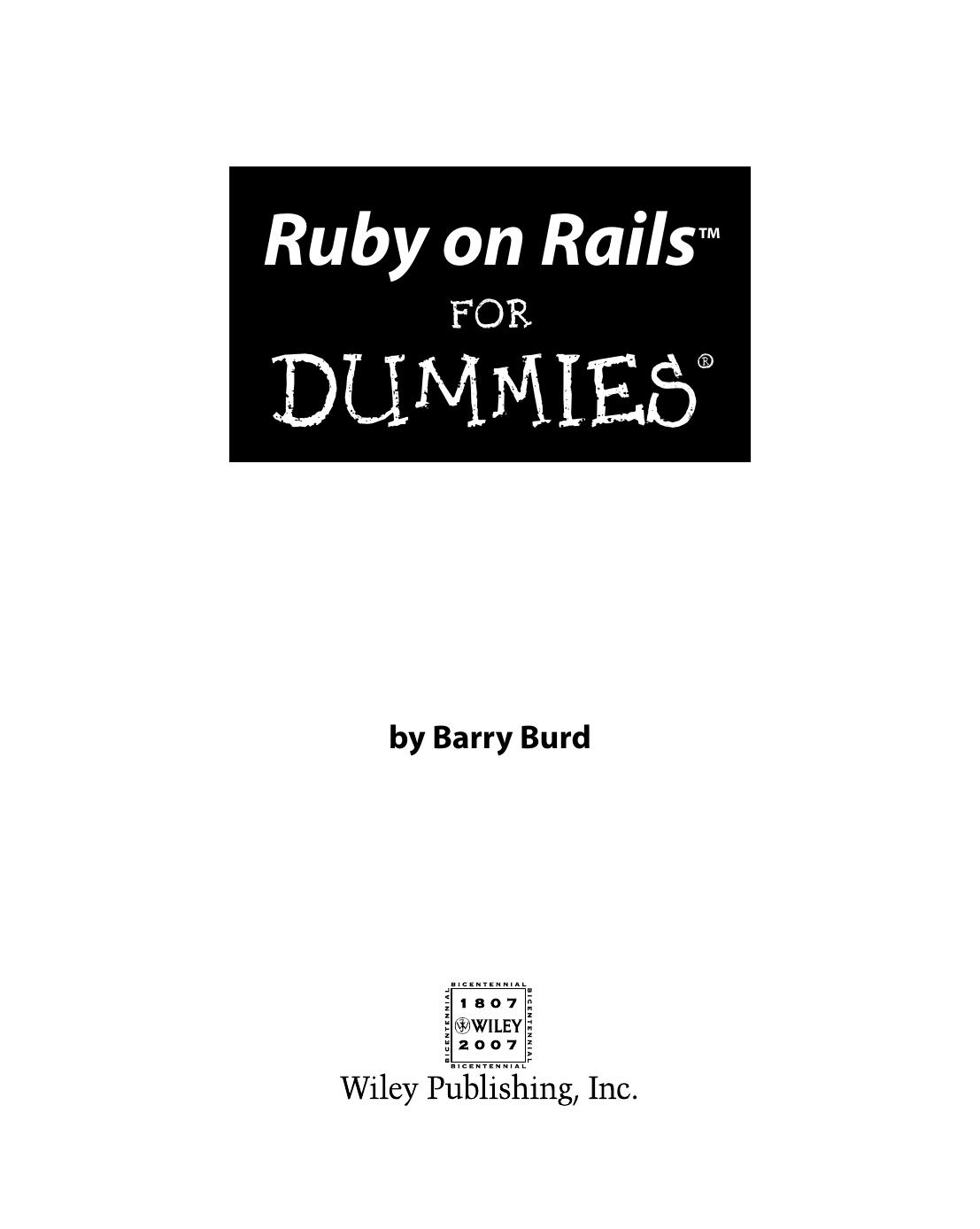 Ruby on Rails for Dummies
