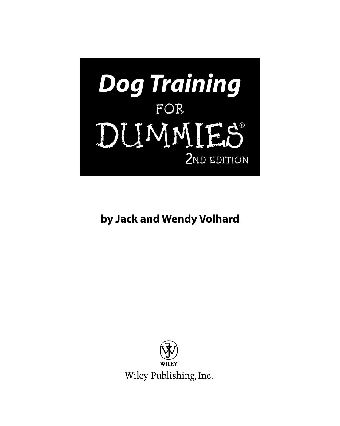 Dog Training for Dummies ISBN - 0764584189