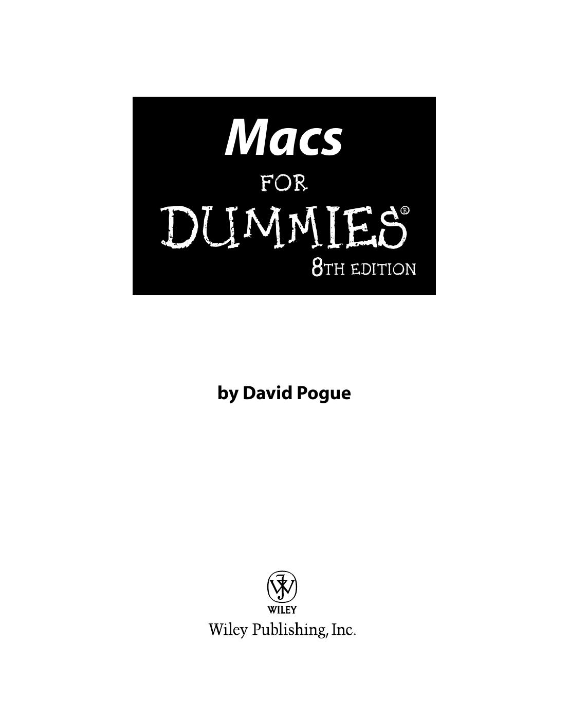 Macs for Dummies, 8th Edition