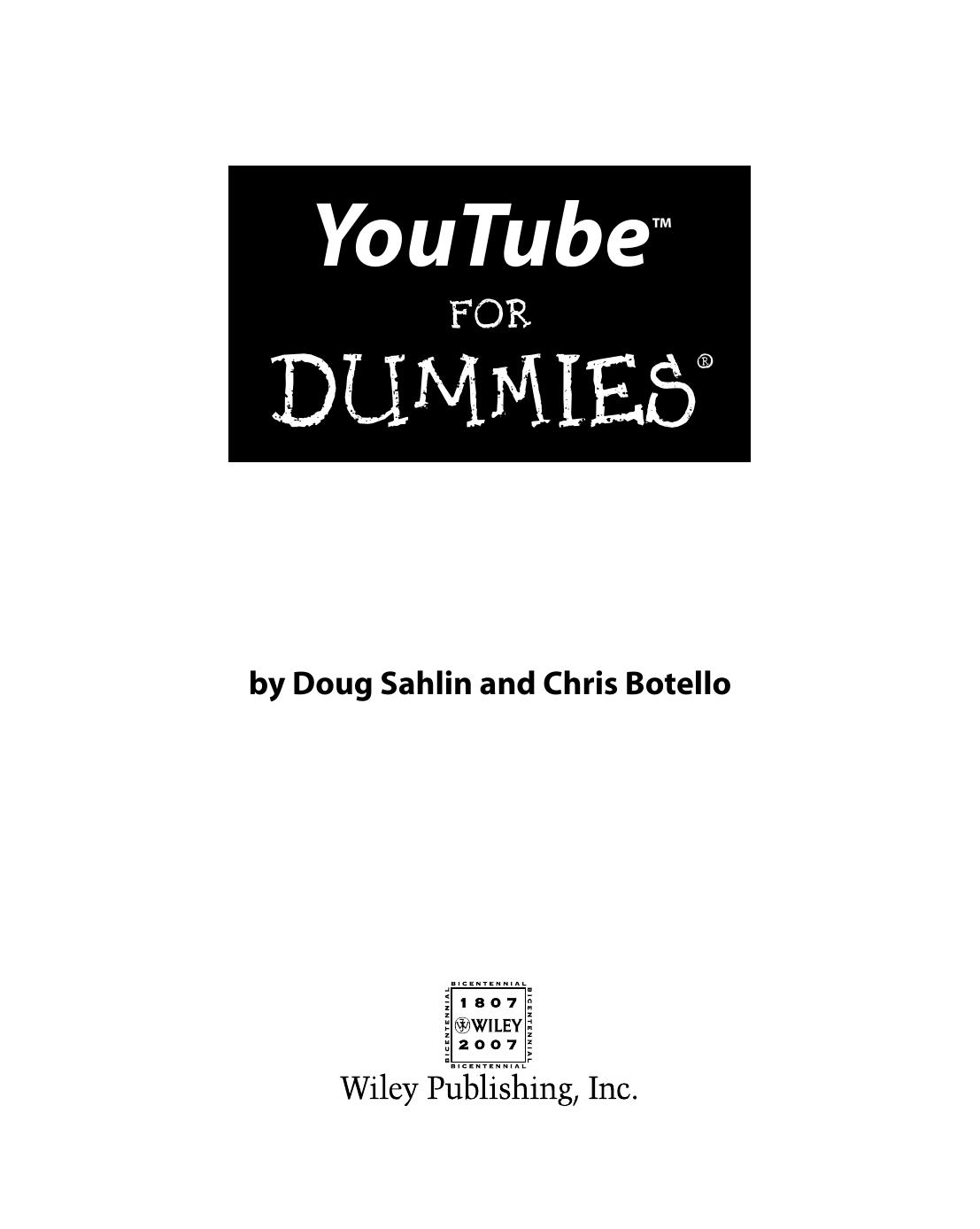 YouTube for Dummies