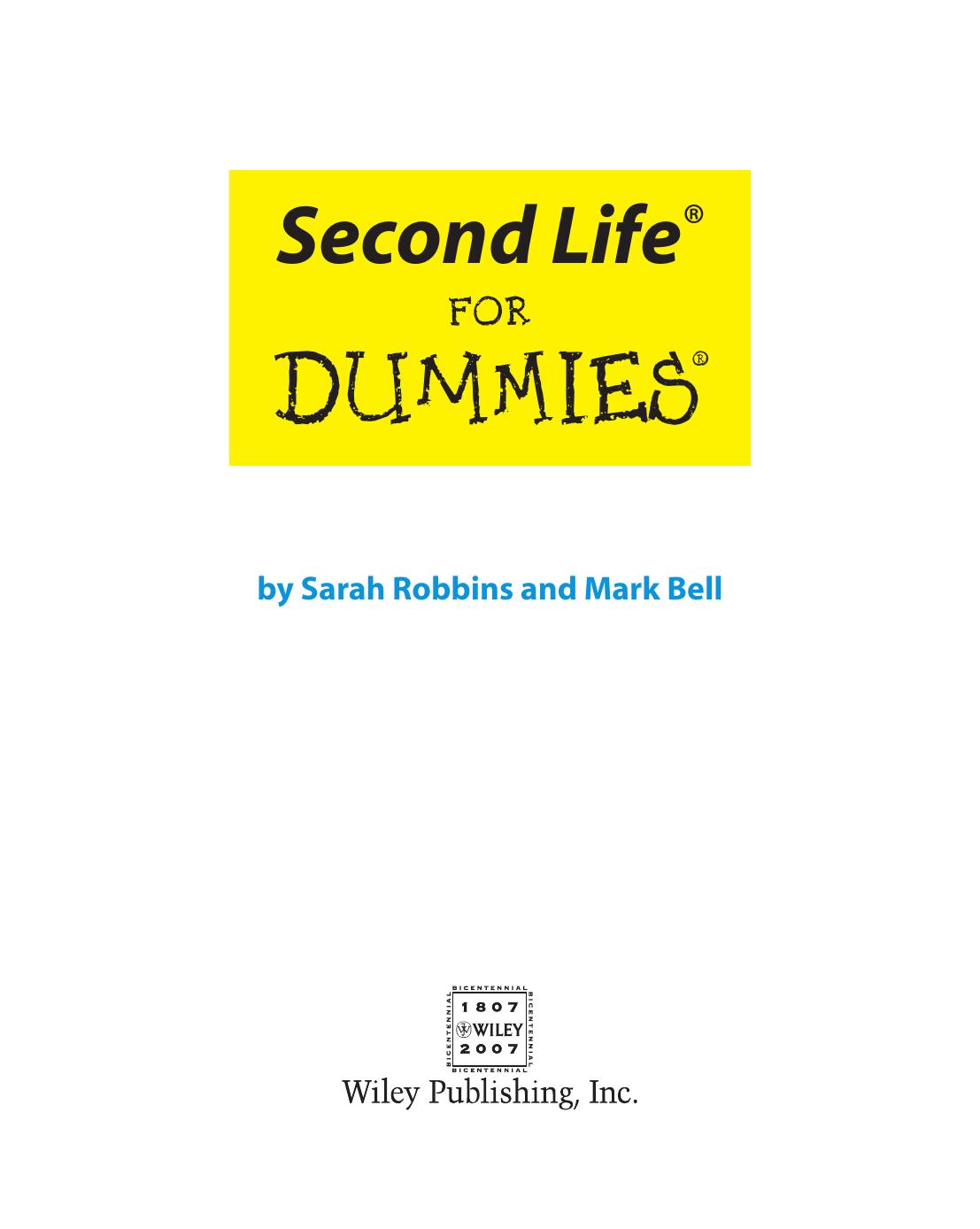 Second Life for Dummies