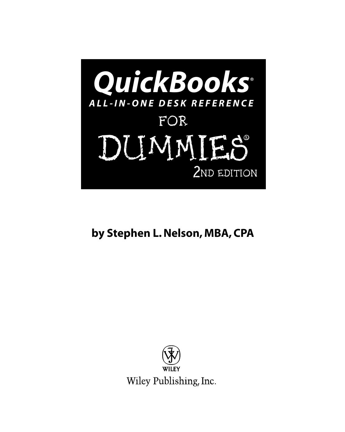 QuickBooks for Dummies