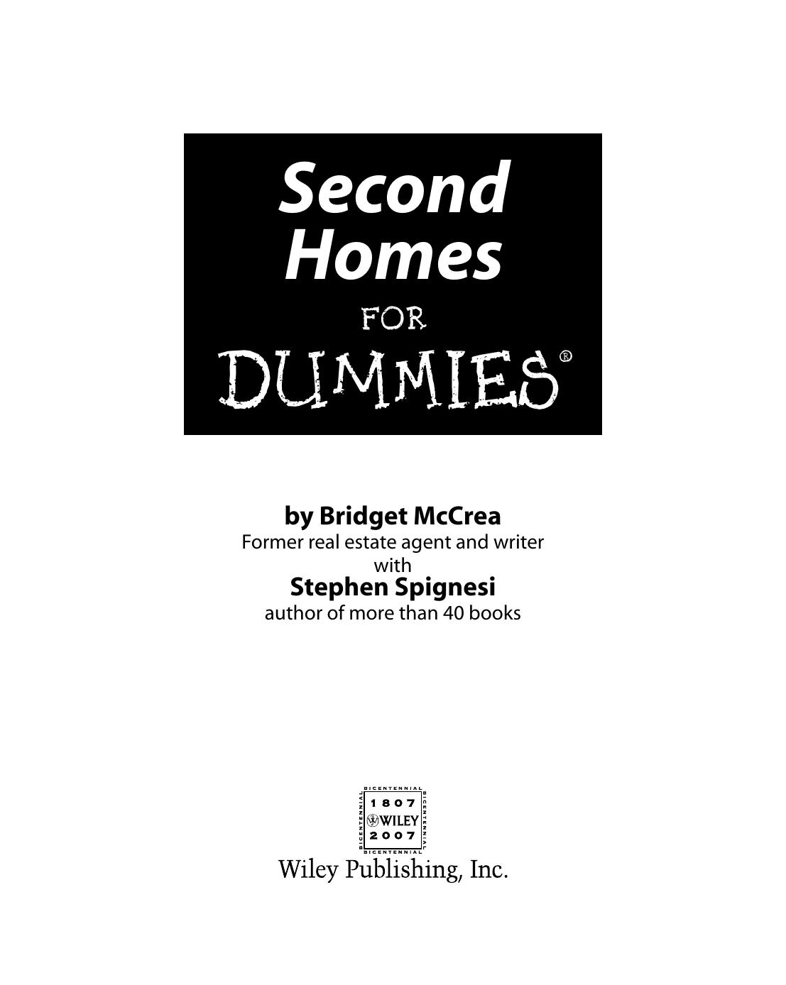 Second Homes for Dummies