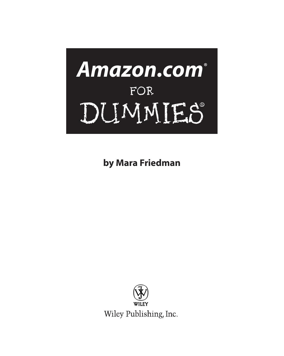 Amazon.com for Dummies