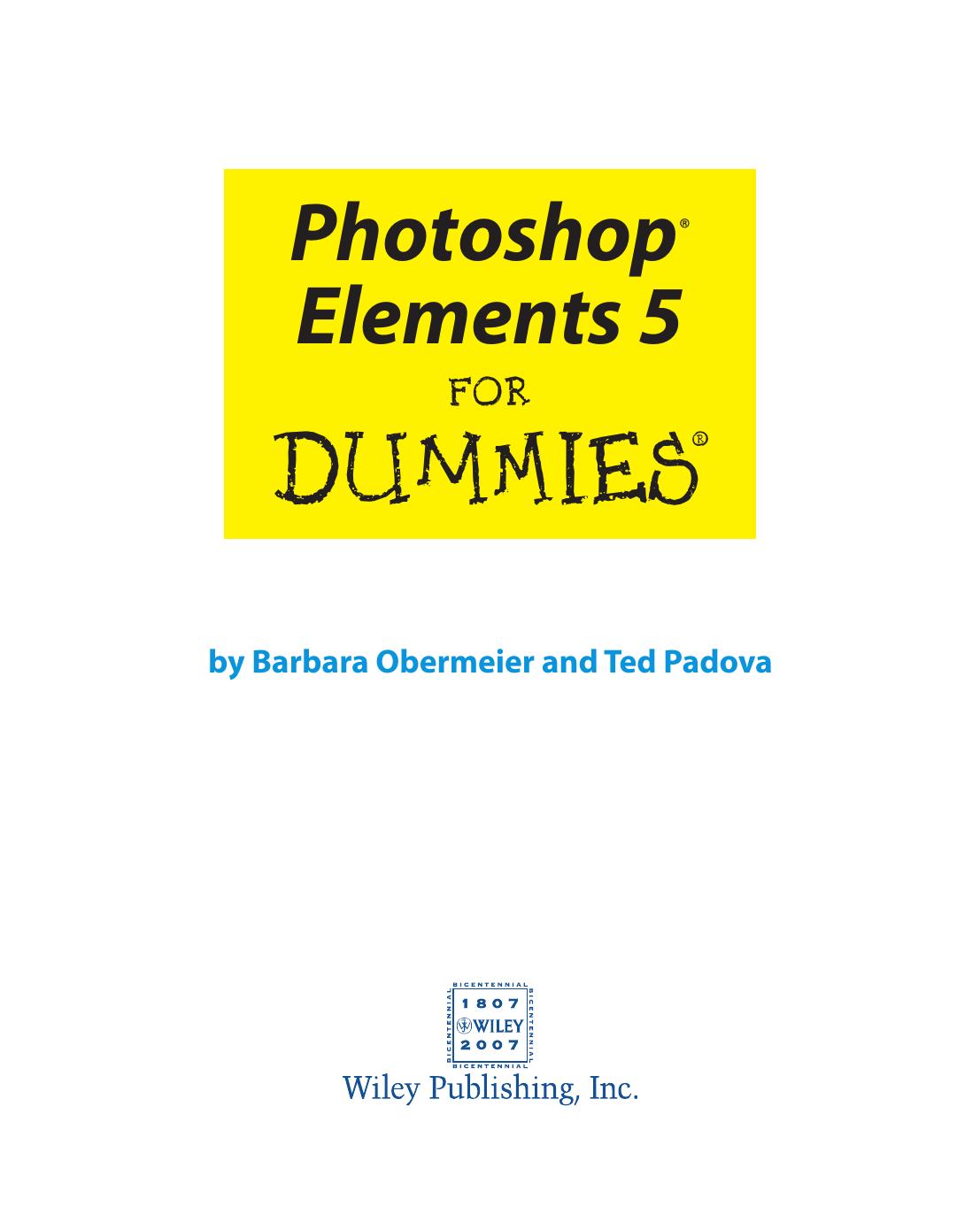 Photoshop Elements 5 for Dummies ISBN