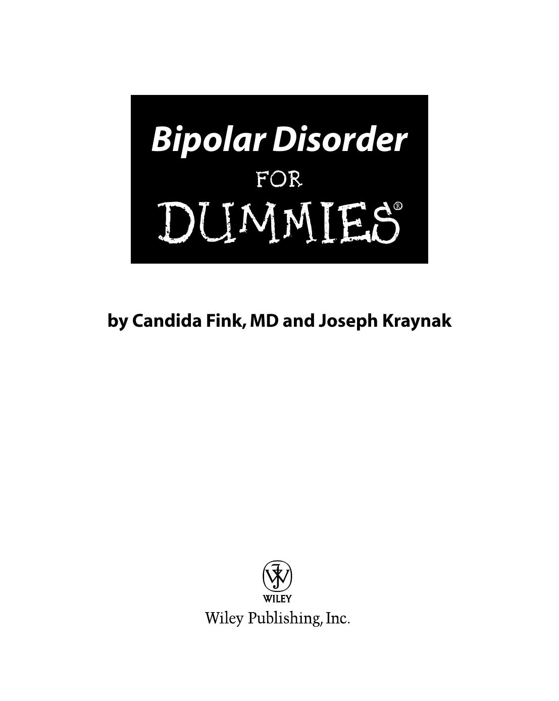 Bipolar Disorder for Dummies ISBN