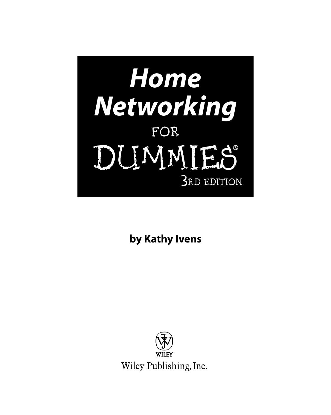 Home Networking for Dummies ISBN - 0764588494