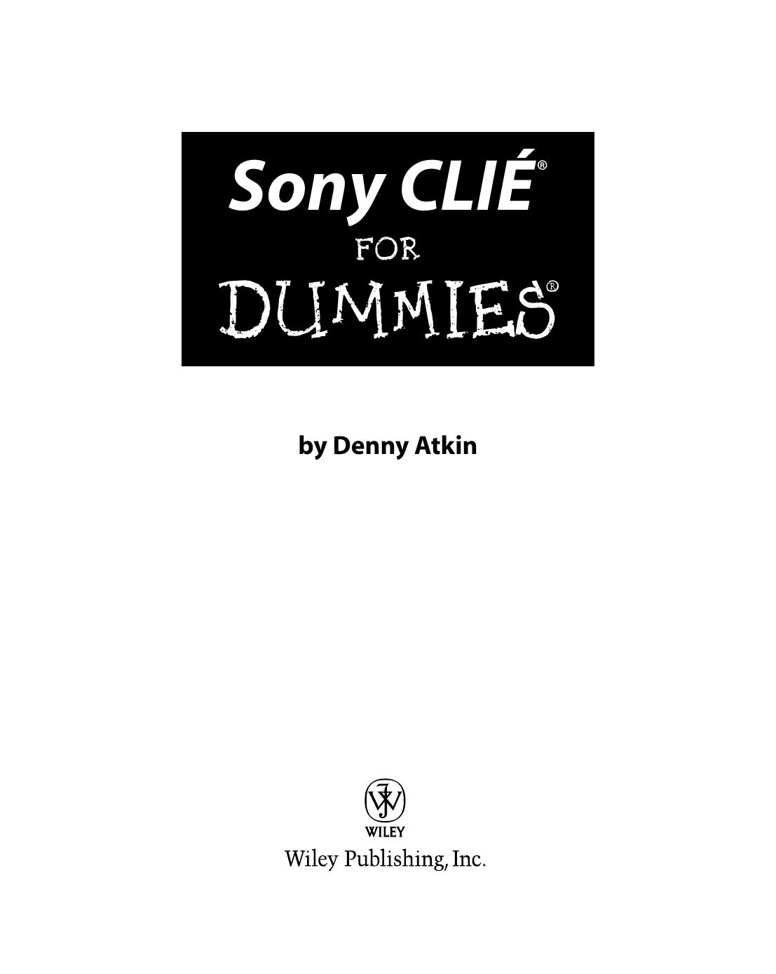 Sony CLIe for Dummies