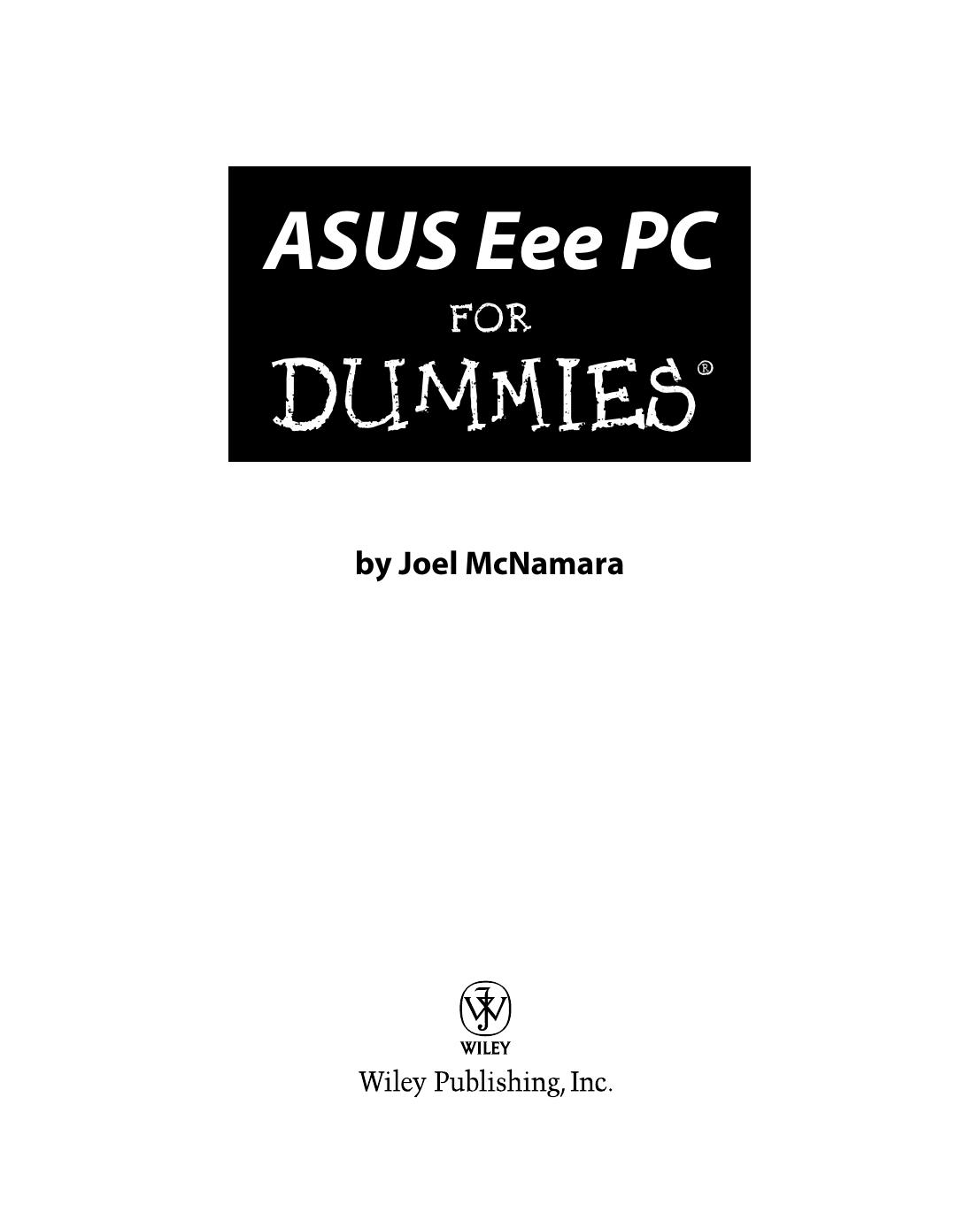 Asus Eee PC for Dummies
