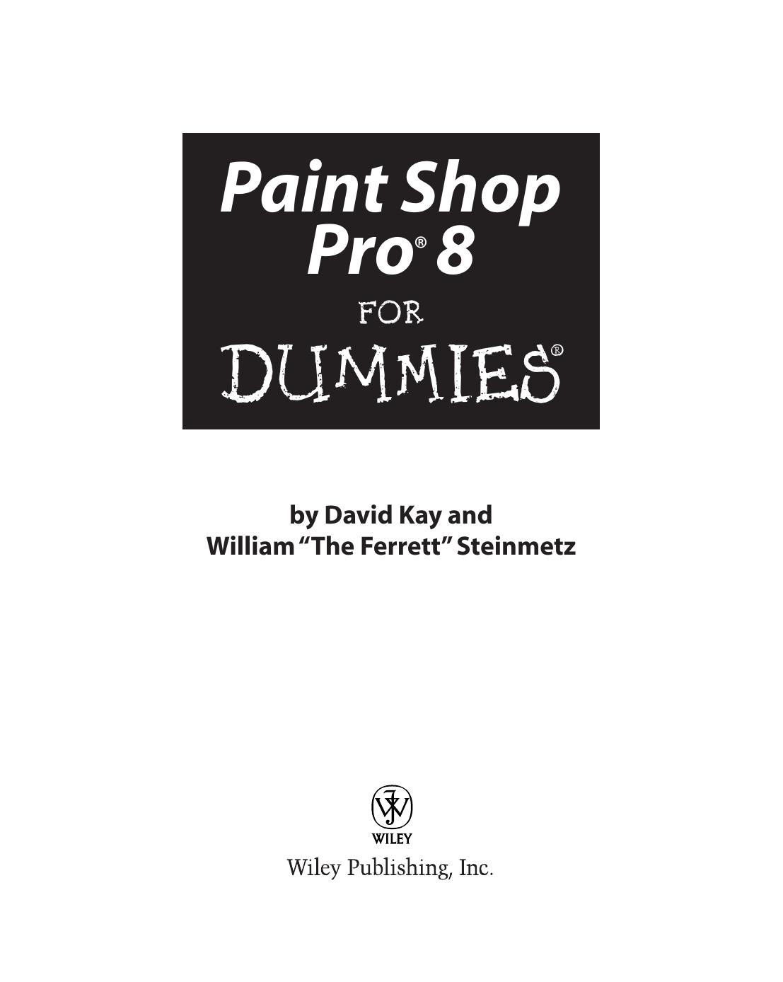 Paint Shop Pro 8 for Dummies
