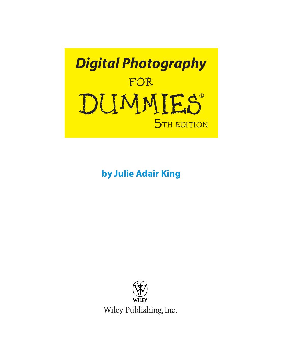 Digital Photography for Dummies