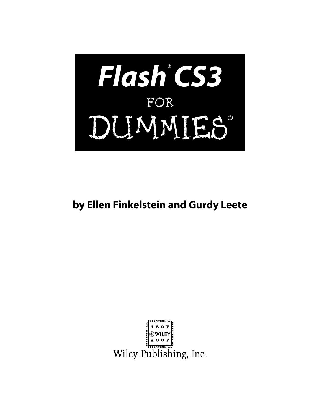 Flash CS3 for Dummies