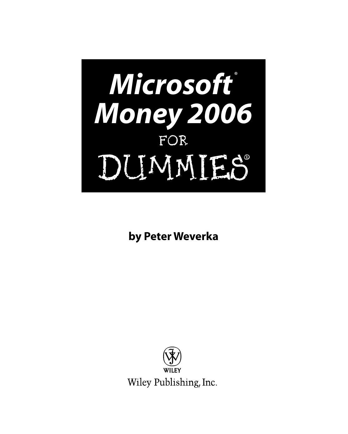 Microsoft Money 2006 for Dummies