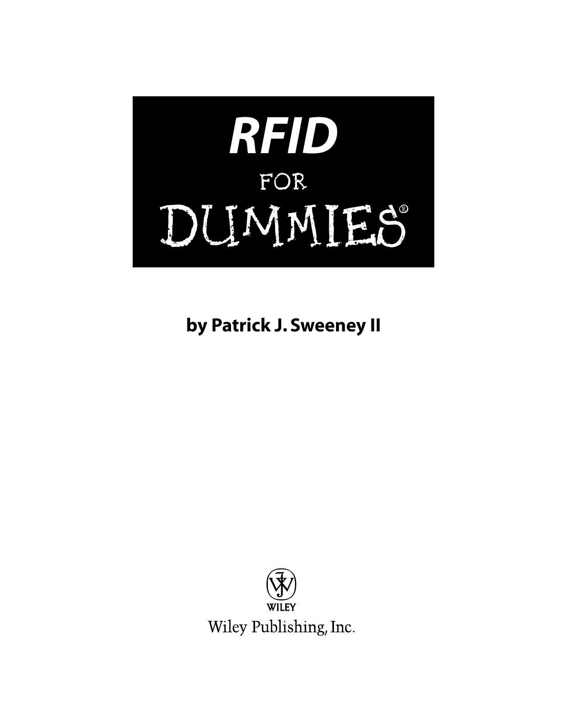 RFID for Dummies ISBN - 076457910X