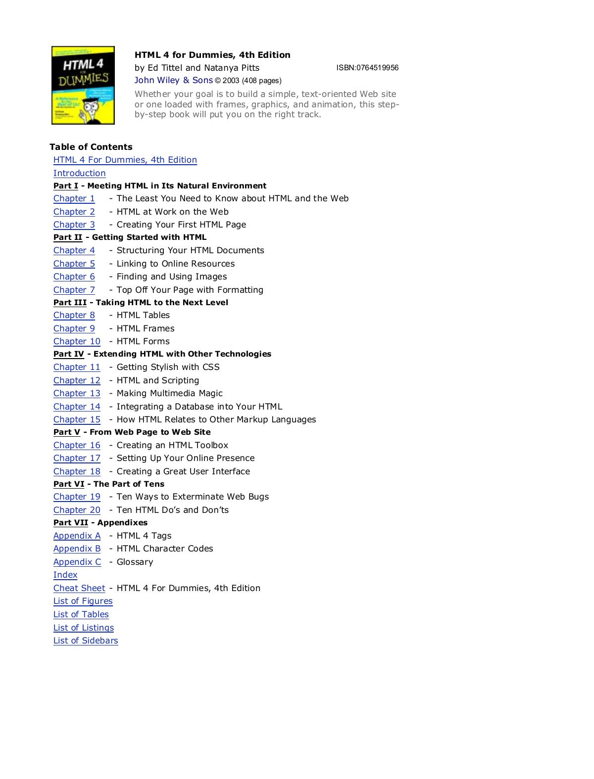 HTML 4 for Dummies, 4th Edition