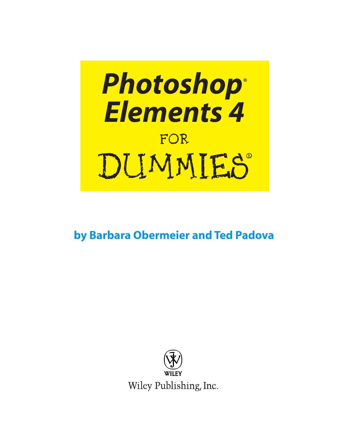 Photoshop Elements 4 for Dummies
