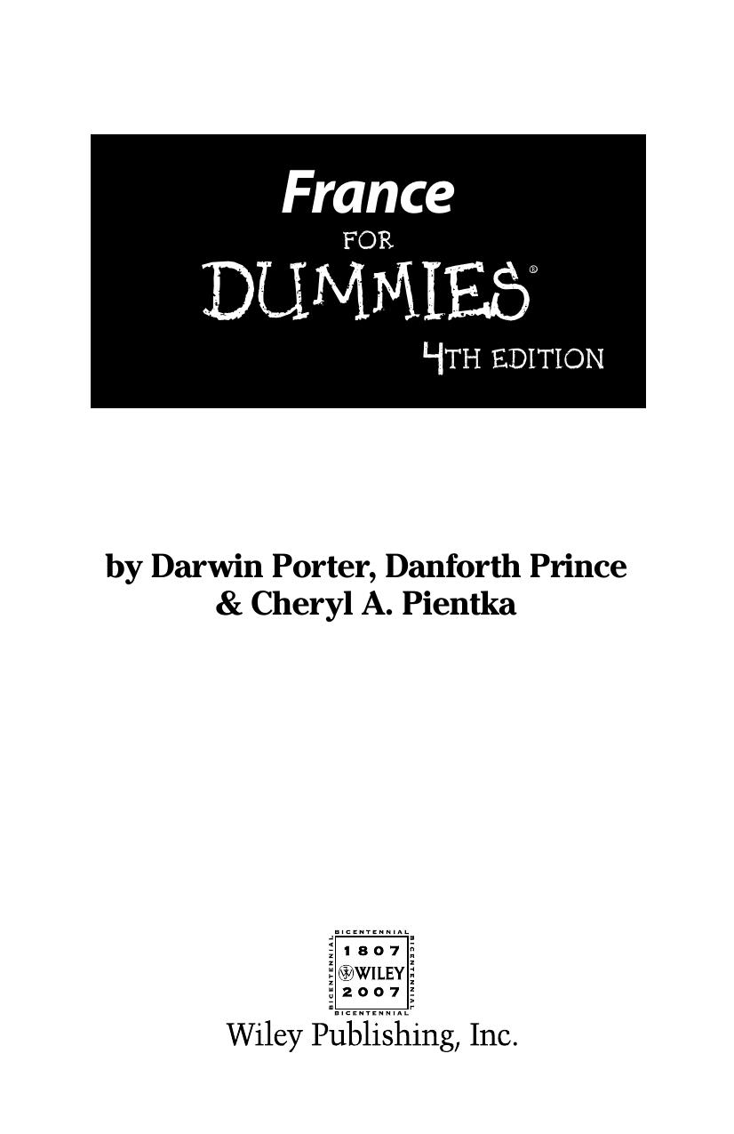 France for Dummies ISBN - 0470085819