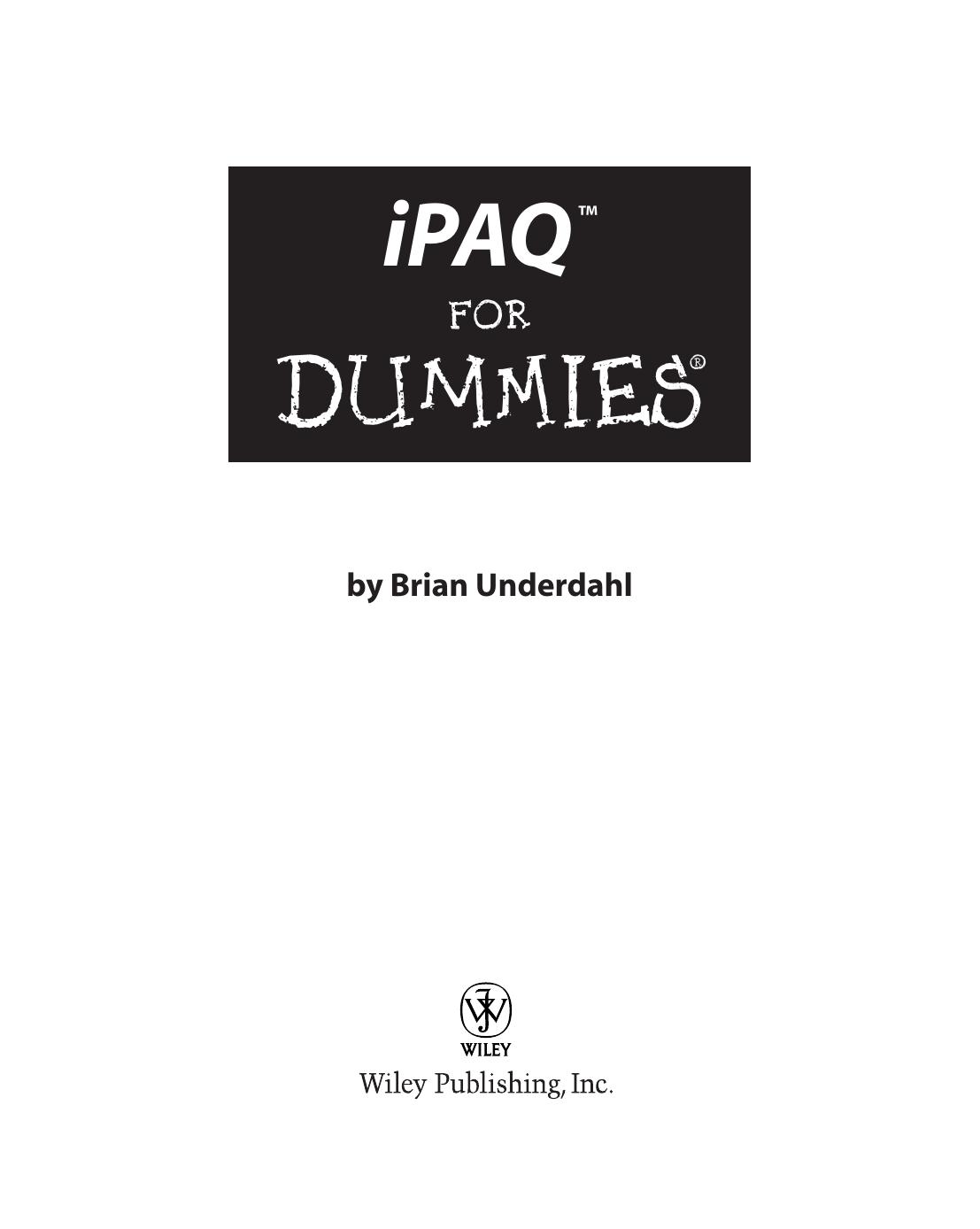 iPAQ for Dummies