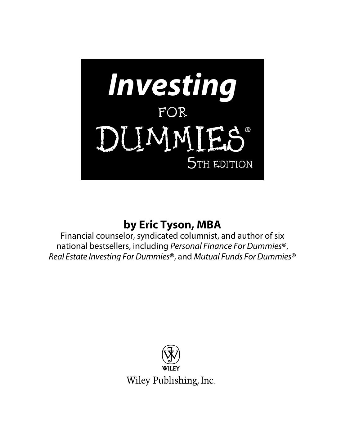 Investing for Dummies