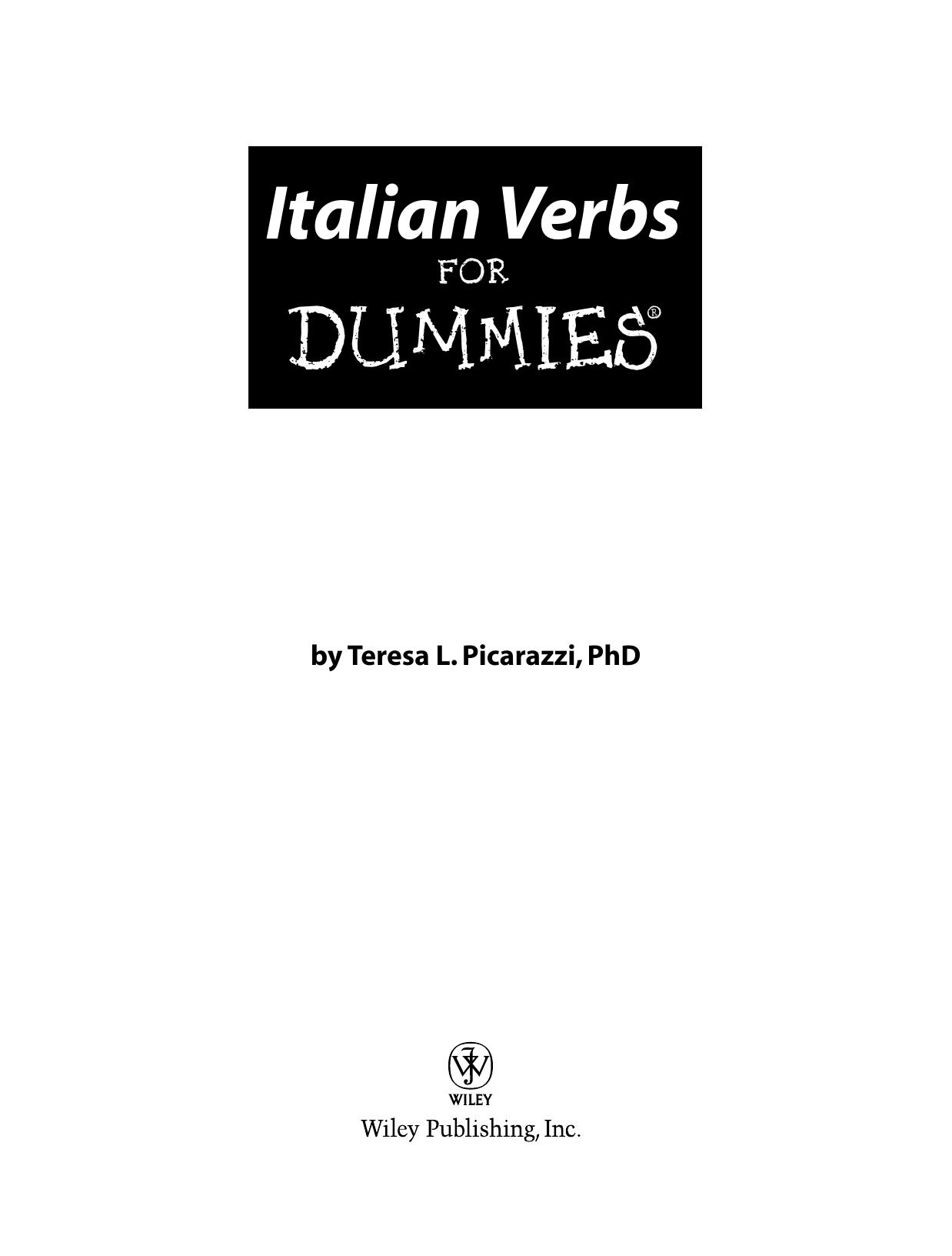 Italian Verbs for Dummies