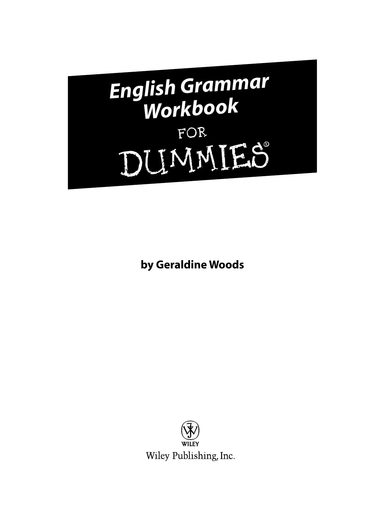 English Grammar Workbook for Dummies ISBN - 0764599321