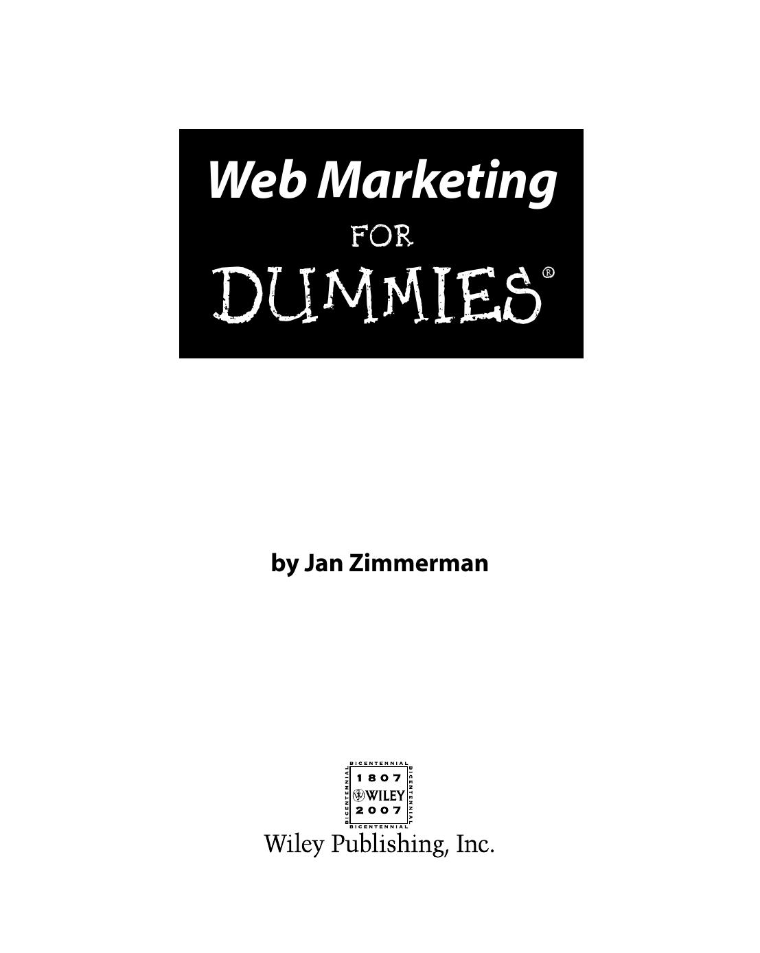 Web Marketing for Dummies