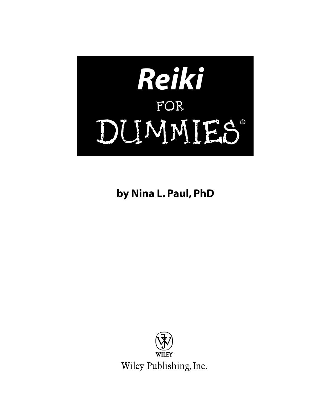 Reiki for Dummies