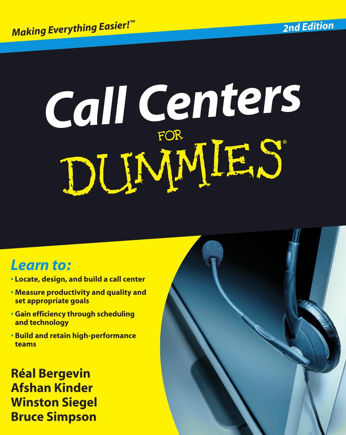 Call Centers for Dummies, 2nd Edition