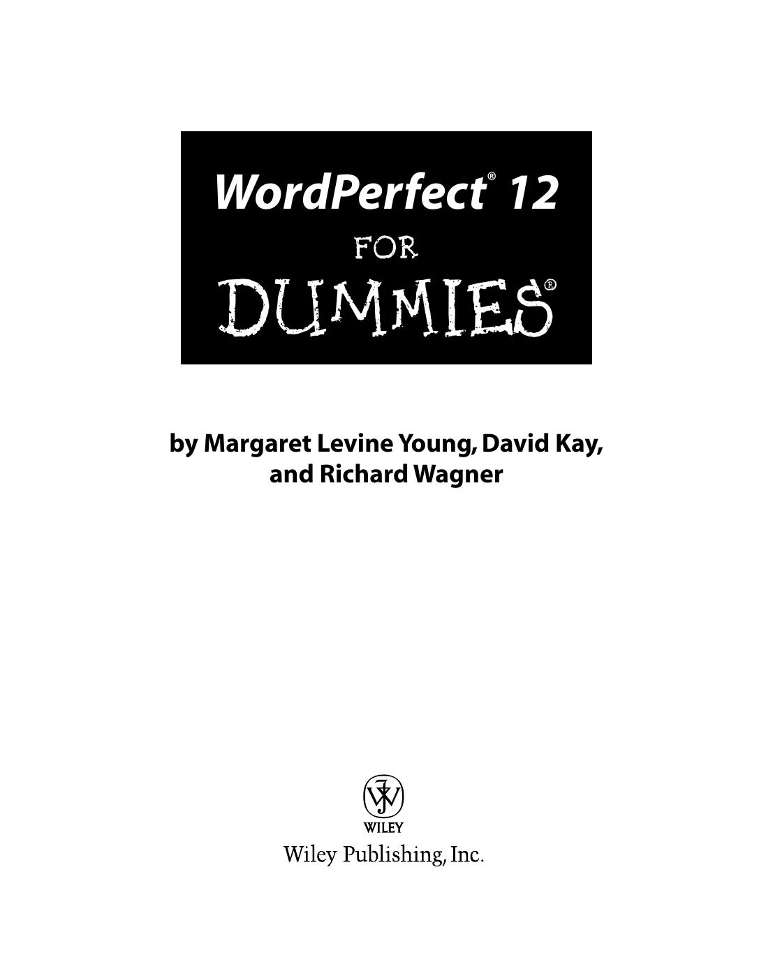 WordPerfect 12 for Dummies
