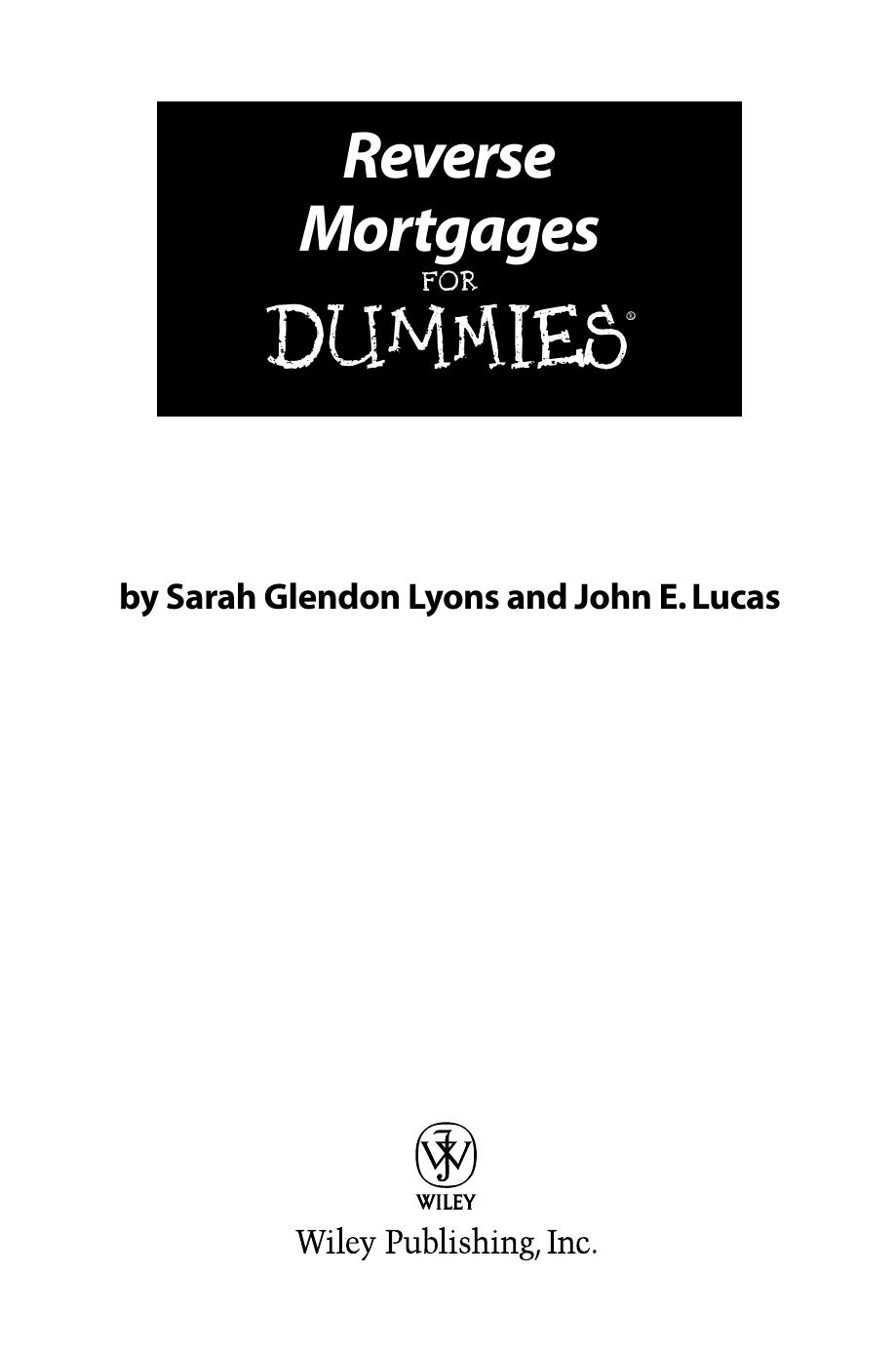 Reverse Mortgages for Dummies