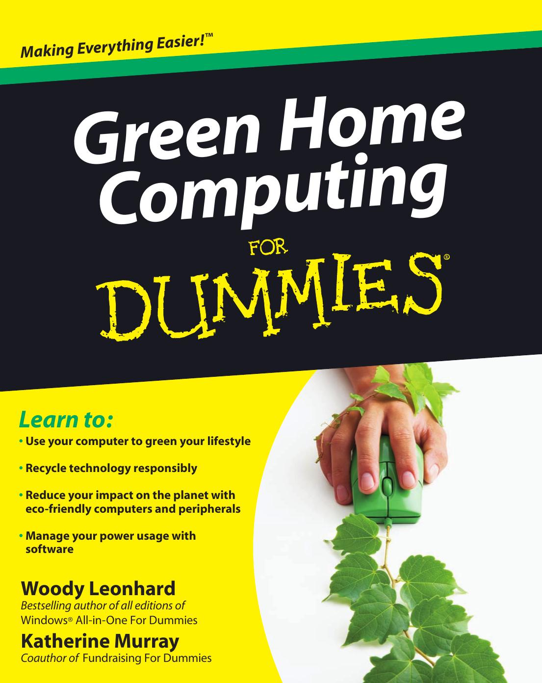 Green Home Computing for Dummies ISBN