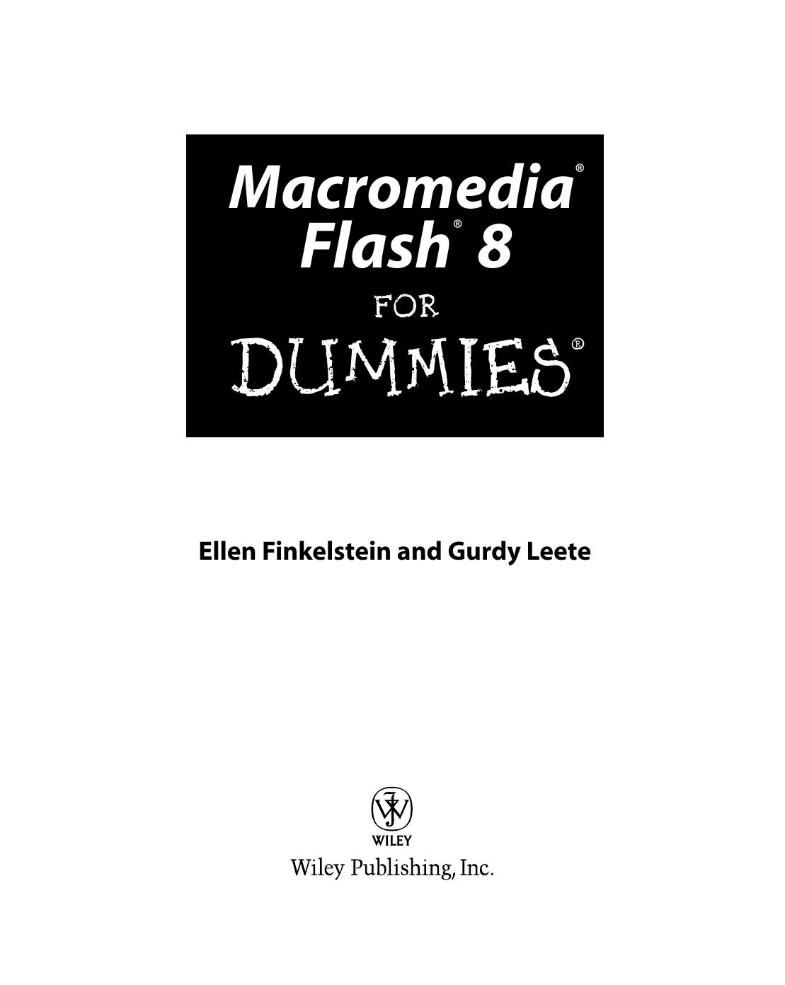 Macromedia Flash 8 for Dummies