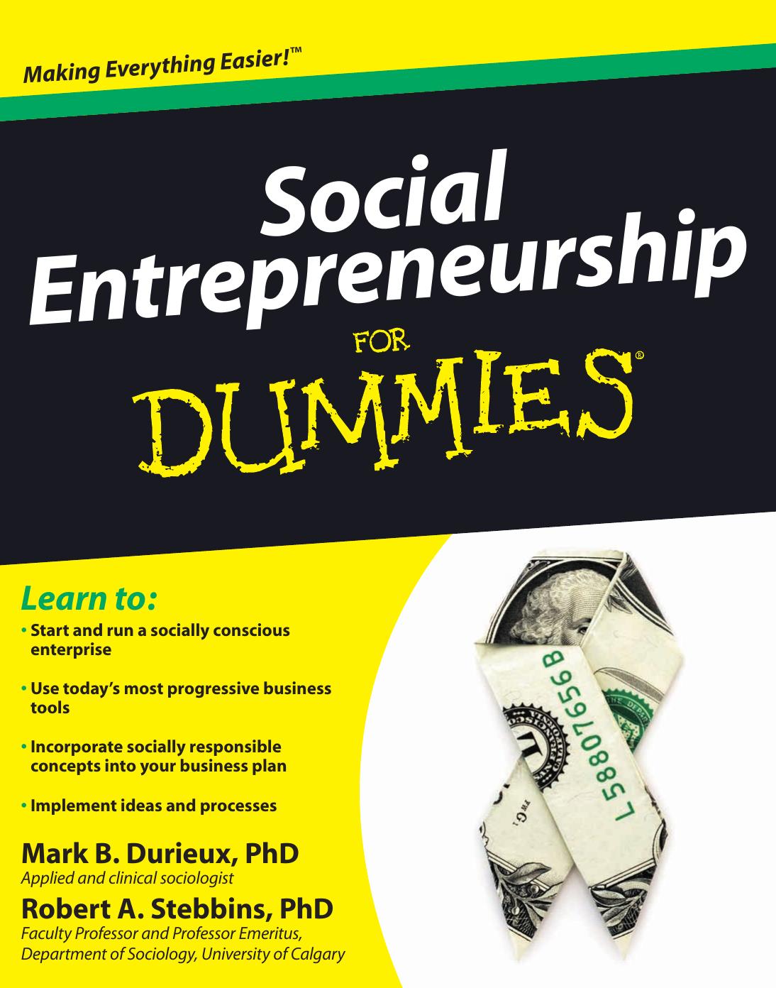 Social Entrepreneurship for Dummies