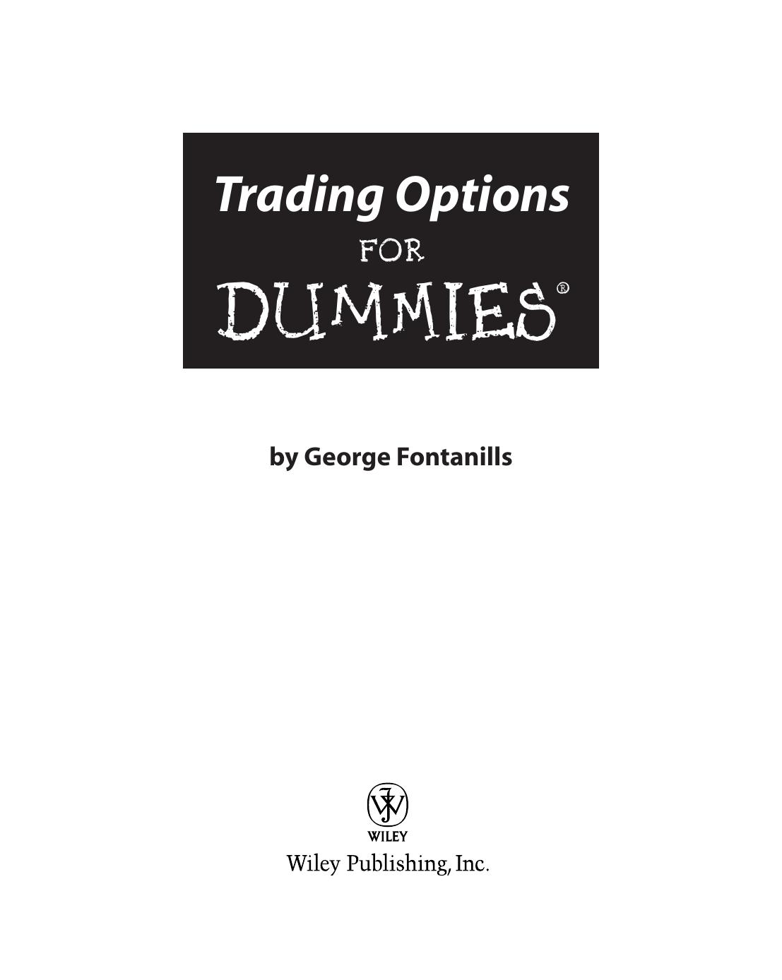 Trading Options for Dummies ISBN - 0470241764