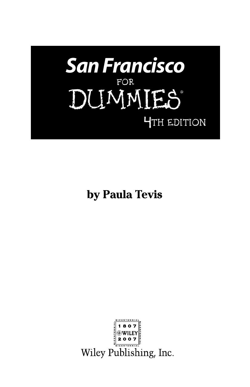 San Francisco for Dummies