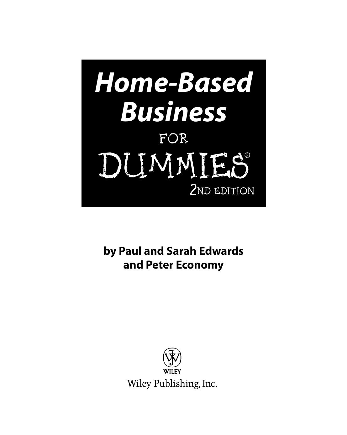 Home-Based Business for Dummies